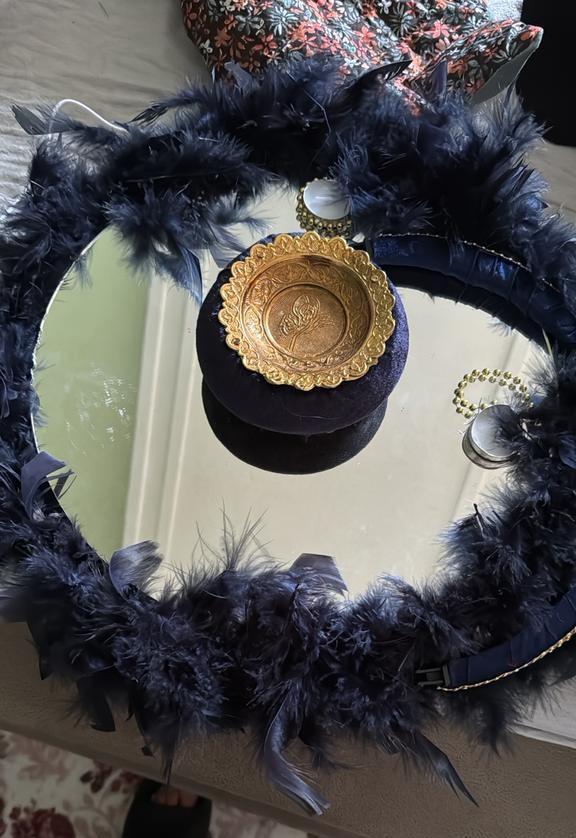 Het is een henna dienblad, Gebruikt, Rond, Ophalen of Verzenden, Minder dan 100 cm