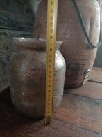 Brocante mooie goudkleurige vaas a windlicht, Overige materialen, ., Ophalen of Verzenden, Zo goed als nieuw