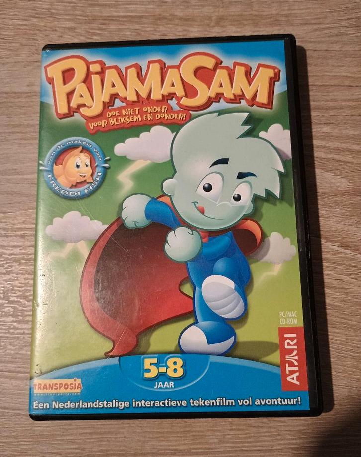 pajama sam 2 doe niet onder voor bliksem en donder, Spelcomputers en Games, Games | Pc, Gebruikt, Puzzel en Educatief, 1 speler