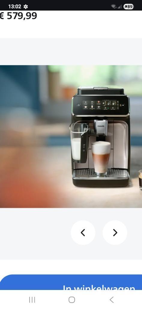 Koffiemachine Philips 3300 serie, EP 3347/90, Witgoed en Apparatuur, Koffiezetapparaten, Zo goed als nieuw, Gemalen koffie, Koffiebonen