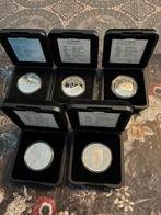 Te koop 5 x 10 gulden Proof, Postzegels en Munten, Munten | Nederland, Ophalen of Verzenden, Koningin Beatrix, 10 gulden, Zilver