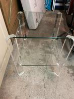 Glazen bijzettafel, Ophalen, Minder dan 45 cm, Minder dan 55 cm, Gebruikt