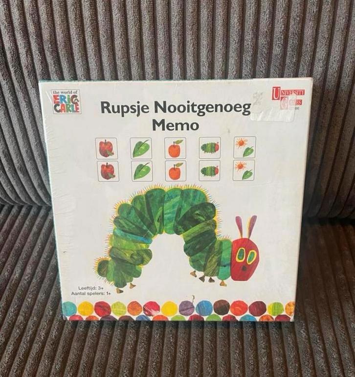 Rupsje Nooitgenoeg Memo - Leuk Geheugenspel!, Hobby en Vrije tijd, Gezelschapsspellen | Bordspellen, Nieuw, Een of twee spelers