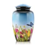 Urn vlinders en tulpen - 3,5 liter, Ophalen, Overige materialen, Overige kleuren, Nieuw