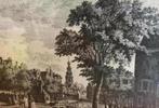 Jan de Beyer: tekening Munttoren Amsterdam 1760 (20x18), Antiek en Kunst, Ophalen of Verzenden