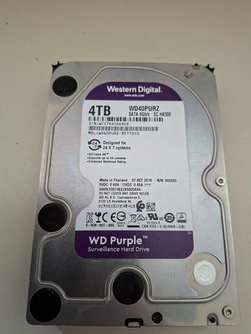 WD Purple 4 TB SATA HDD (harde schijf) beschikbaar voor biedingen