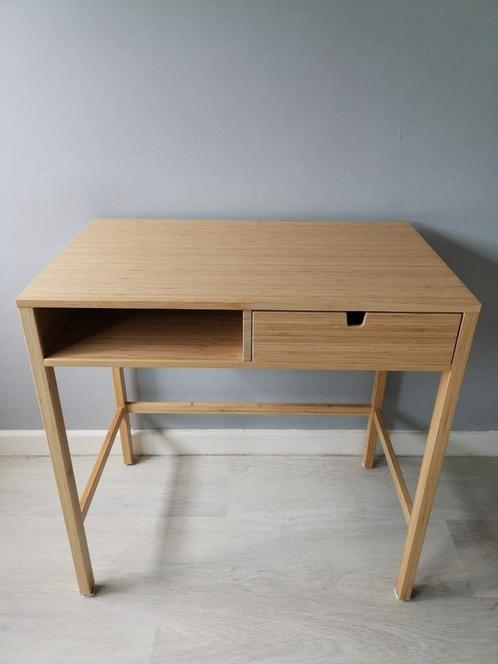 Ikea NORDKISA bamboe toilettafel make-up tafel bureau, Huis en Inrichting, Tafels | Kaptafels, Gebruikt, Minder dan 100 cm, 50 tot 100 cm