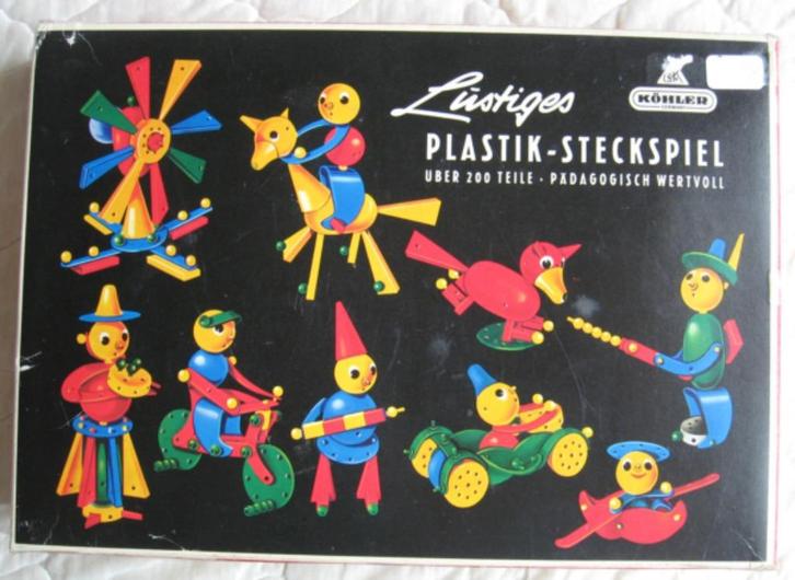 Kohler Lustiges Plastik Steckspiel (Paedagogisch Wertvoll), Antiek en Kunst, Antiek | Speelgoed, Ophalen of Verzenden