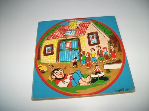 Puzzel simplex Klein Duimpje 10 delig, Kinderen en Baby's, Speelgoed | Houten speelgoed, Gebruikt, Overige typen, Ophalen of Verzenden
