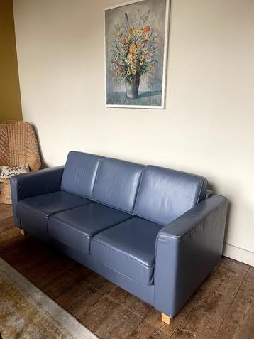 Leren 3-zitsbank blauw - Bert Plantagie