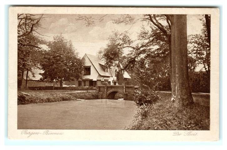 Bergen-Binnen, De Sluis, Verzamelen, Ansichtkaarten | Nederland, Ongelopen, Noord-Holland, 1920 tot 1940, Verzenden