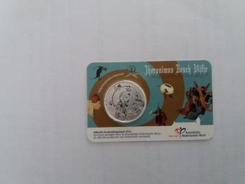 Coincard 5 euro 2016 Jeroen Bosch UNC beschikbaar voor biedingen