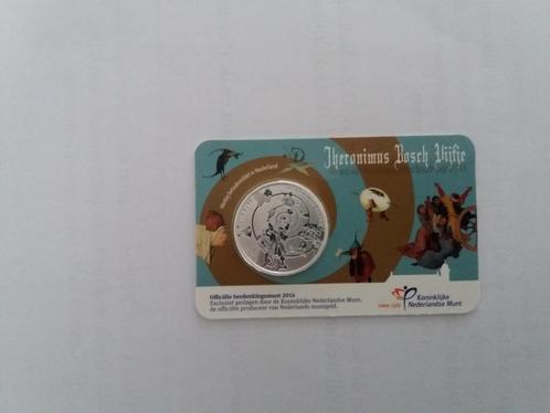 Coincard 5 euro 2016 Jeroen Bosch UNC, Postzegels en Munten, Munten | Nederland, Losse munt, Euro's, Koningin Beatrix, Ophalen of Verzenden