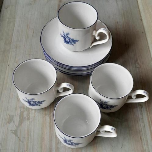 6 Kop & schotels Rosita, Douwe Egberts, Huis en Inrichting, Keuken | Servies, Gebruikt, Kop(pen) en/of Schotel(s), Overige stijlen