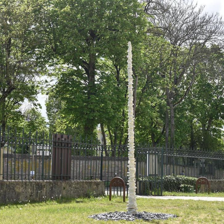 Black Pebble en Carrara marmeren fontein, Tuin en Terras, Tuinwanddecoratie, Nieuw, Ophalen of Verzenden