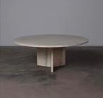 Travertin ronde design vintage salontafel retro, Huis en Inrichting, Tafels | Salontafels, Ophalen, 100 tot 150 cm, Rond, Zo goed als nieuw