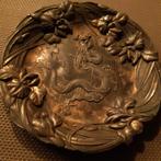 Art Nouveau tinnen schaaltje japanse draak, Verzenden