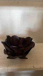 Waxinelichtje roos metaal, Ophalen of Verzenden, Nieuw, Metaal, Minder dan 25 cm