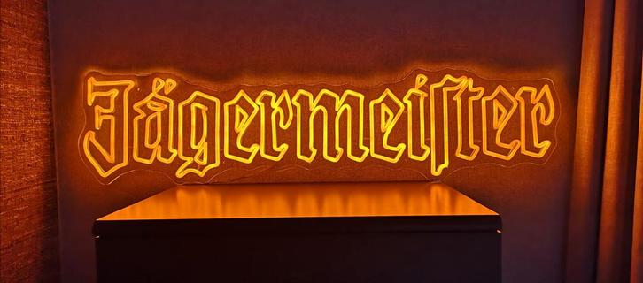 JÄGERMEISTER led/neon verlichting, Verzamelen, Merken en Reclamevoorwerpen, Nieuw, Lichtbak of (neon) lamp, Ophalen of Verzenden