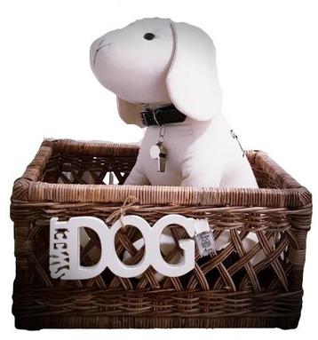 Rivièra maison dog in basket met dog sign beschikbaar voor biedingen