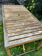 Garden table with umbrella, Tuin en Terras, Tuintafels, Ophalen, Gebruikt, Rechthoekig, Hout