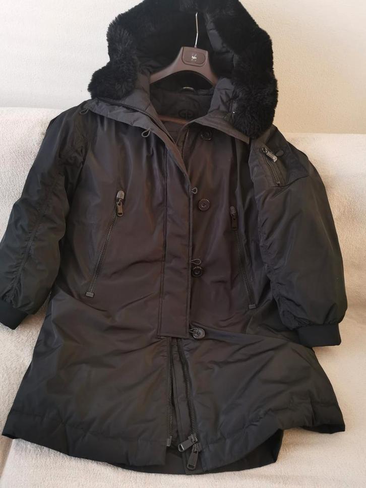 Goldbergh Julia Jas met Faux fur - Maat 40/42, Kleding | Dames, Jassen | Winter, Zo goed als nieuw, Maat 42/44 (L), Zwart, Ophalen of Verzenden