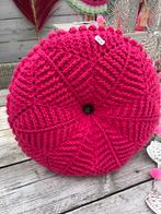 Roze Gehaakt Kussen - Handgemaakt, Huis en Inrichting, Woonaccessoires | Kussens, Ophalen, Nieuw, Roze, Rond