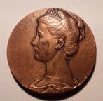 Wilhelmina brons 70 mm, Ophalen of Verzenden, Brons