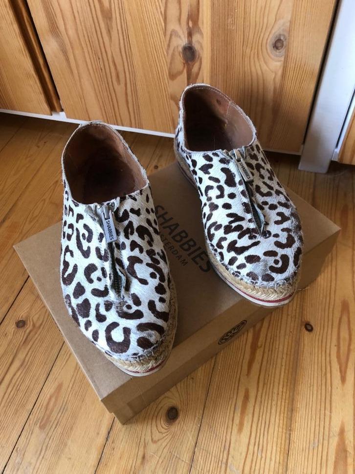 Shabbies zwart wit maat 38, Kleding | Dames, Schoenen, Gedragen, Espadrilles of Moccasins, Overige kleuren, Verzenden