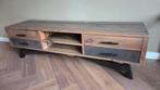 TV-meubel robuust hardhout, Huis en Inrichting, Ophalen, Gebruikt, 100 tot 150 cm, Minder dan 100 cm