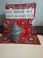 👍Beide gaaf. Emaille stoof comfort met ketel 3 foto's, Antiek en Kunst, Antiek | Emaille, Ophalen of Verzenden