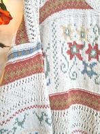 Prachtig uniek vintage vest van katoen met bloemen, Ophalen of Verzenden, Zo goed als nieuw, Maat 46/48 (XL) of groter