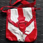 Leuke rood-witte schoudertas retro, Ophalen of Verzenden, Gebruikt, Rood, Schoudertasje