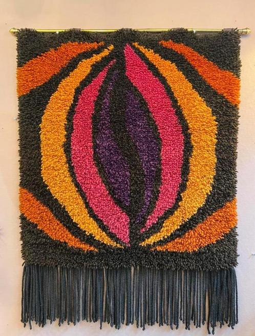 Prachtig Vintage kleurrijk wandkleed/wandtapijt, tapijt, Huis en Inrichting, Woonaccessoires | Wanddecoraties, Zo goed als nieuw
