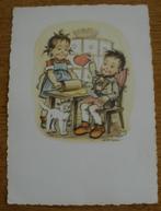 Hanitzsch : Jongen en Meisje taart bakken / poes, Verzamelen, Ansichtkaarten | Themakaarten, Ophalen of Verzenden, Voor 1920, Ongelopen
