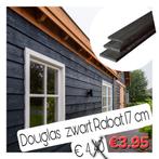 Zwart Rabat Hout - Douglas 17cm, Geïmpregneerd, Minder dan 25 mm, Nieuw, Ophalen of Verzenden