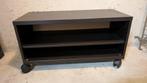 IKEA tv meubel donkerbruin/zwart op wieltjes, Ophalen, Gebruikt