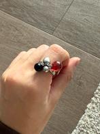 Morgan Vintage zilveren ring met robijn, Sieraden, Tassen en Uiterlijk, Ringen, Ophalen of Verzenden, Zo goed als nieuw, Zilver
