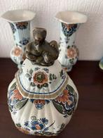 Delfts Blauw Pot met Deksel en Vazen, Ophalen of Verzenden