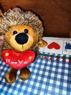 Lieve egel knuffel met hart I love you uit Londen 28 cm, Ophalen of Verzenden