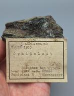 Ophicalciet - (Oberösterreich) Oostenrijk (oud label!), Ophalen of Verzenden, Fossiel