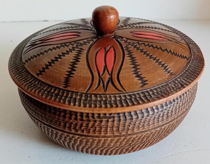 Amsterdamse school dekselpot, Antiek en Kunst, Curiosa en Brocante, Ophalen of Verzenden