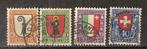 Zwitserland 185-188, Postzegels en Munten, Postzegels | Europa | Zwitserland, Ophalen of Verzenden, Gestempeld