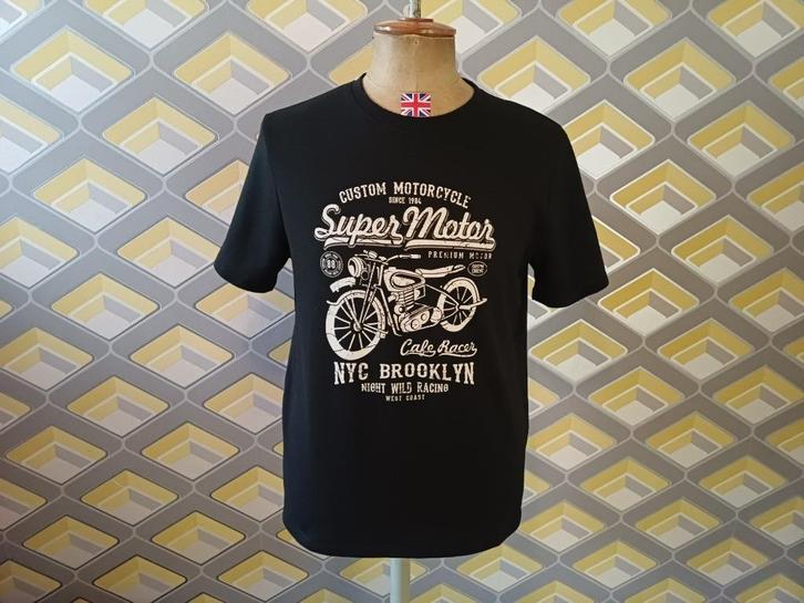 CUSTOM MOTORCYCLE T-shirt maat L als nieuw BSA NORTON HARLEY, Motoren, Kleding | Motorkleding, Overige typen, Heren, Tweedehands