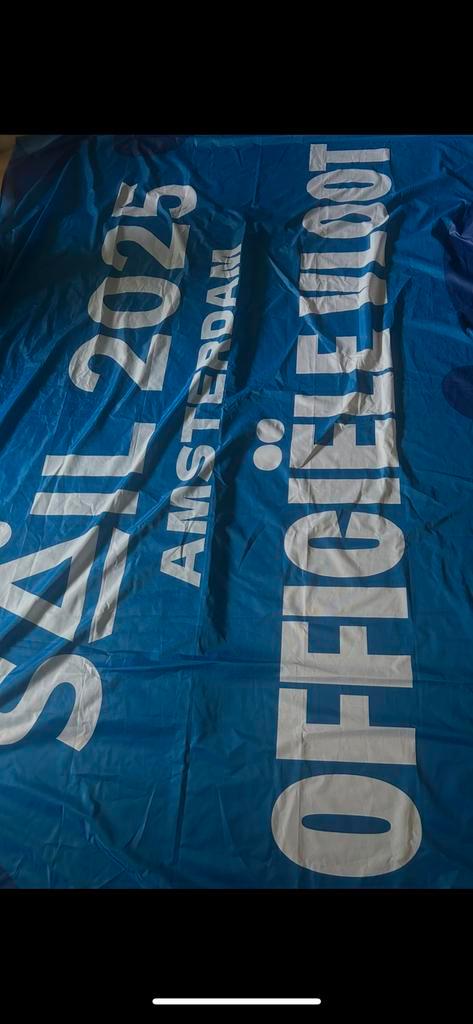 Vlag Sail Amsterdam 2025 officiële vloot 2 bij 3 meter groot, Diversen, Vlaggen en Wimpels, Nieuw, Ophalen of Verzenden