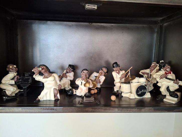 Jazz Muzikanten Beeldjes Set, Antiek en Kunst, Kunst | Beelden en Houtsnijwerken, Ophalen of Verzenden