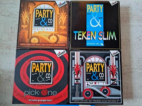 4 versies Party & Co gewoon Teken Slim Pick One, Hobby en Vrije tijd, Gezelschapsspellen | Bordspellen, Zo goed als nieuw, Een of twee spelers