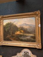 Antiek schilderij 43x58  cm. €135., Ophalen