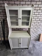 Buffetkast met glazen deuren, Ophalen, Gebruikt, 100 tot 150 cm, Glas