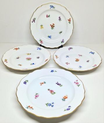 Meissen porseleinen dessertborden streublumen decor 1900. beschikbaar voor biedingen